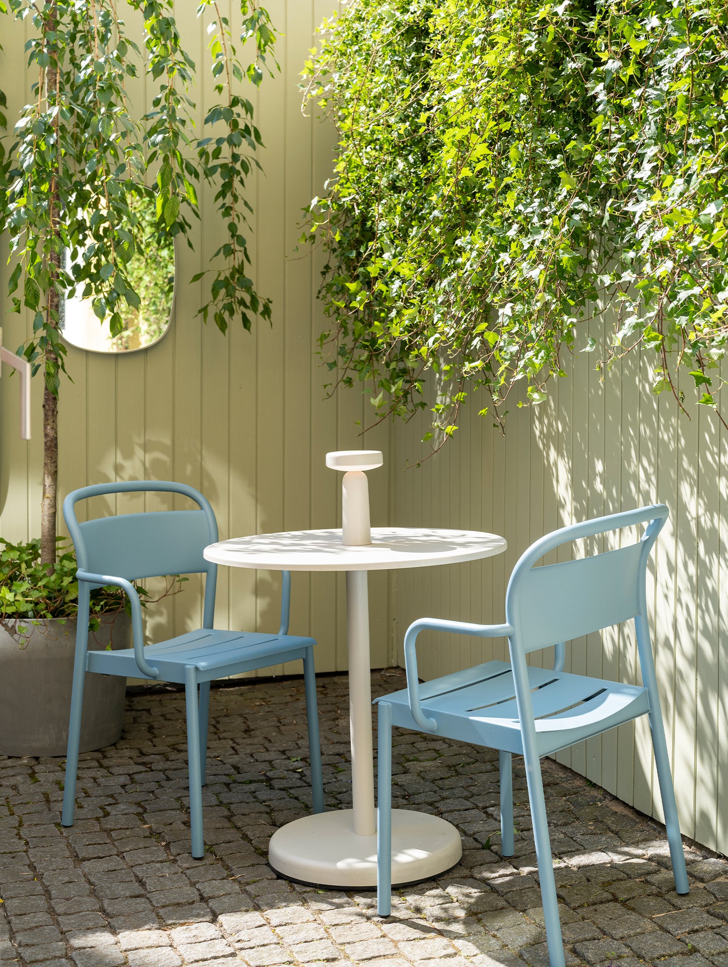 Linear Steel Café Table by Muuto