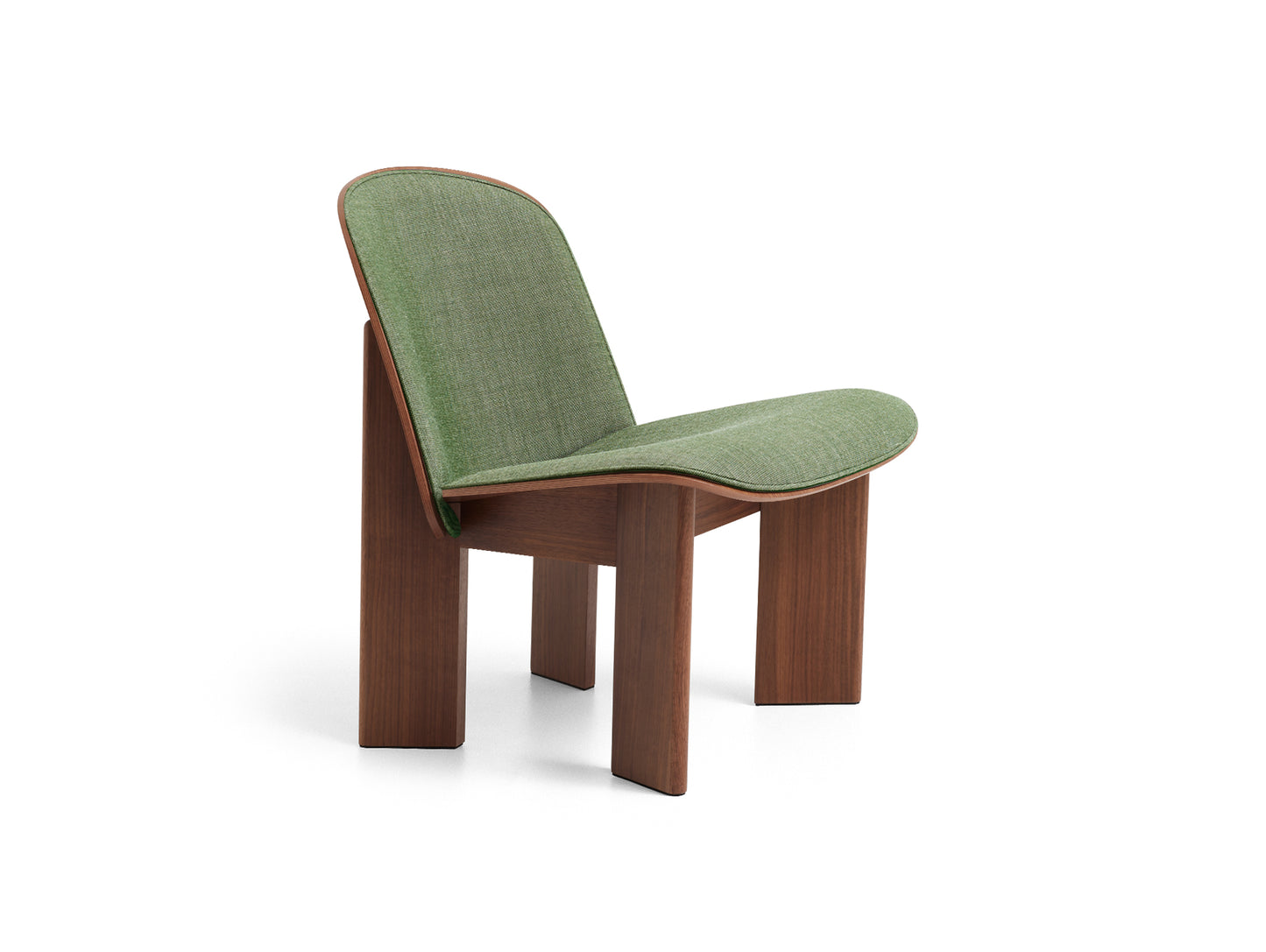 Chisel Lounge Chair (Front Upholstery) by HAY - Lacquered Walnut / Canvas 2 926