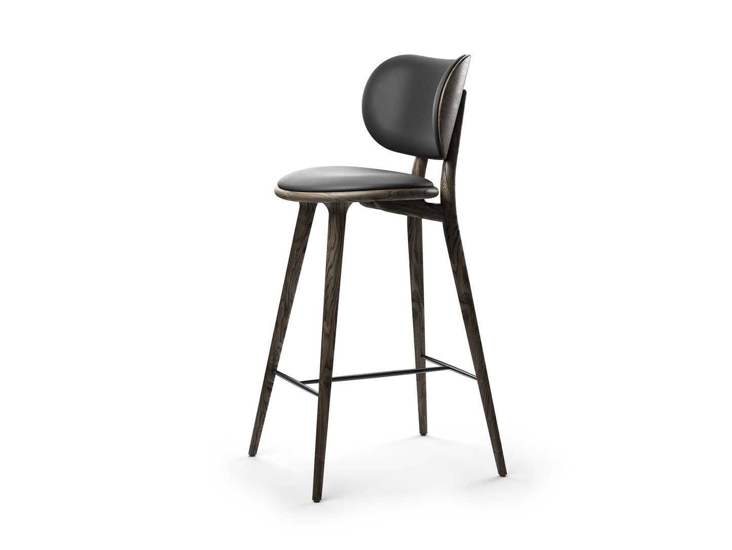 High Stool Backrest by Mater - H 74 cm / Sirka Grey Oak 