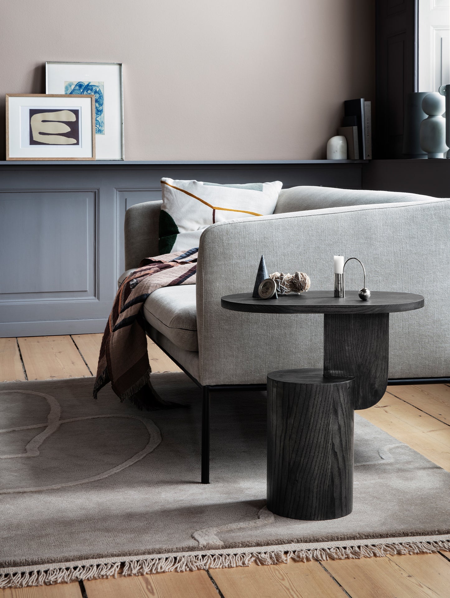 Insert Side Table by Ferm Living - Black Stained Ash