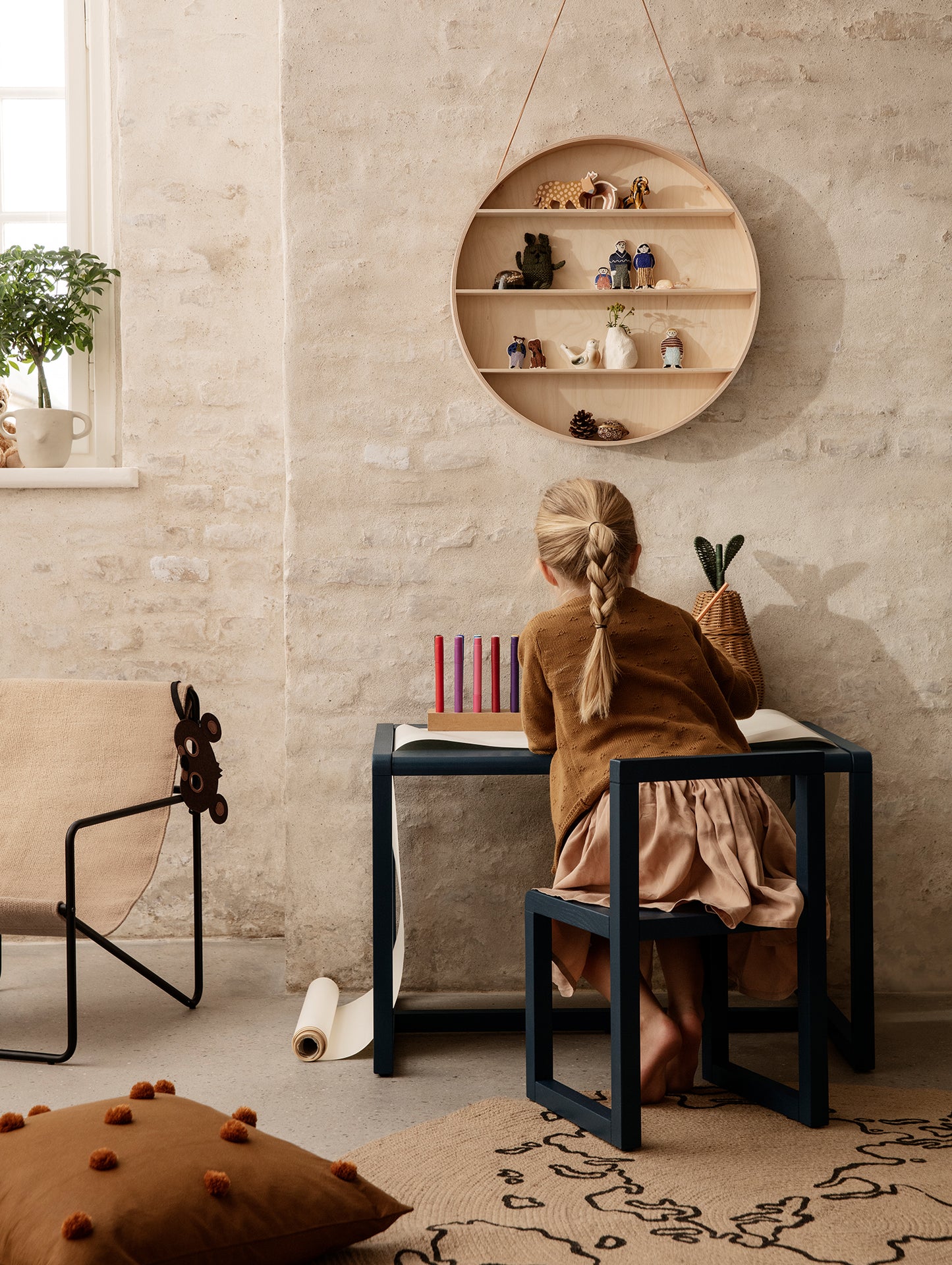 Dark Blue Little Architect Desk by Ferm Living