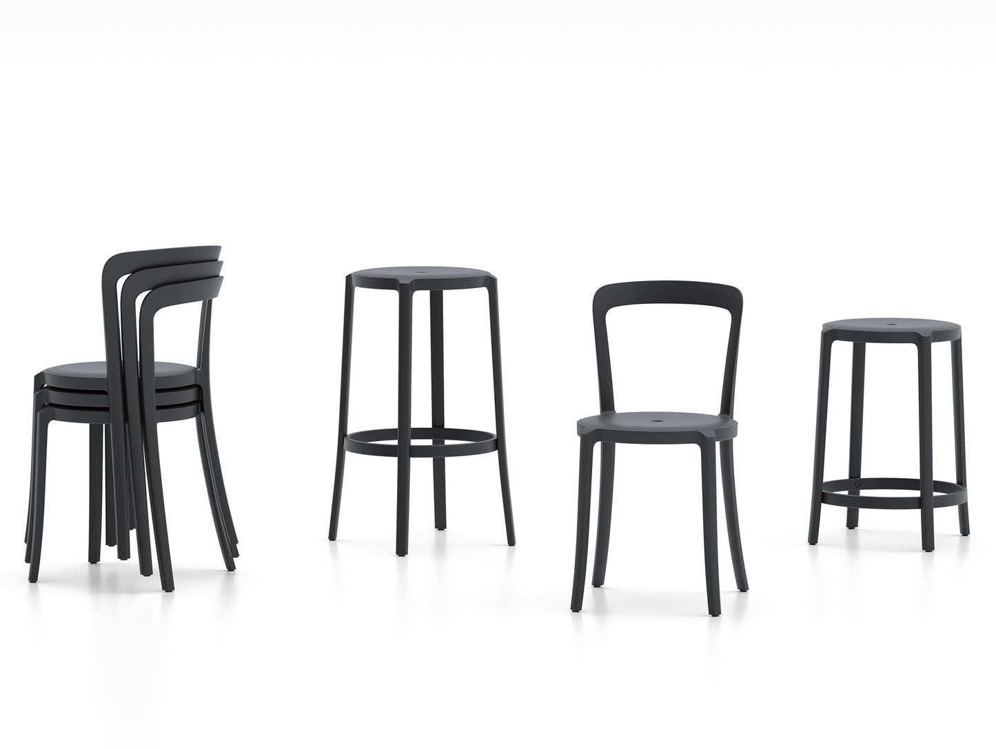 On & On Chair - Recycled Plastic Seat by Emeco