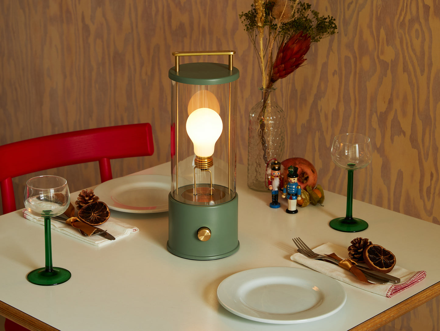 The Muse Portable Lamp in Pleasure Garden Green by Tala