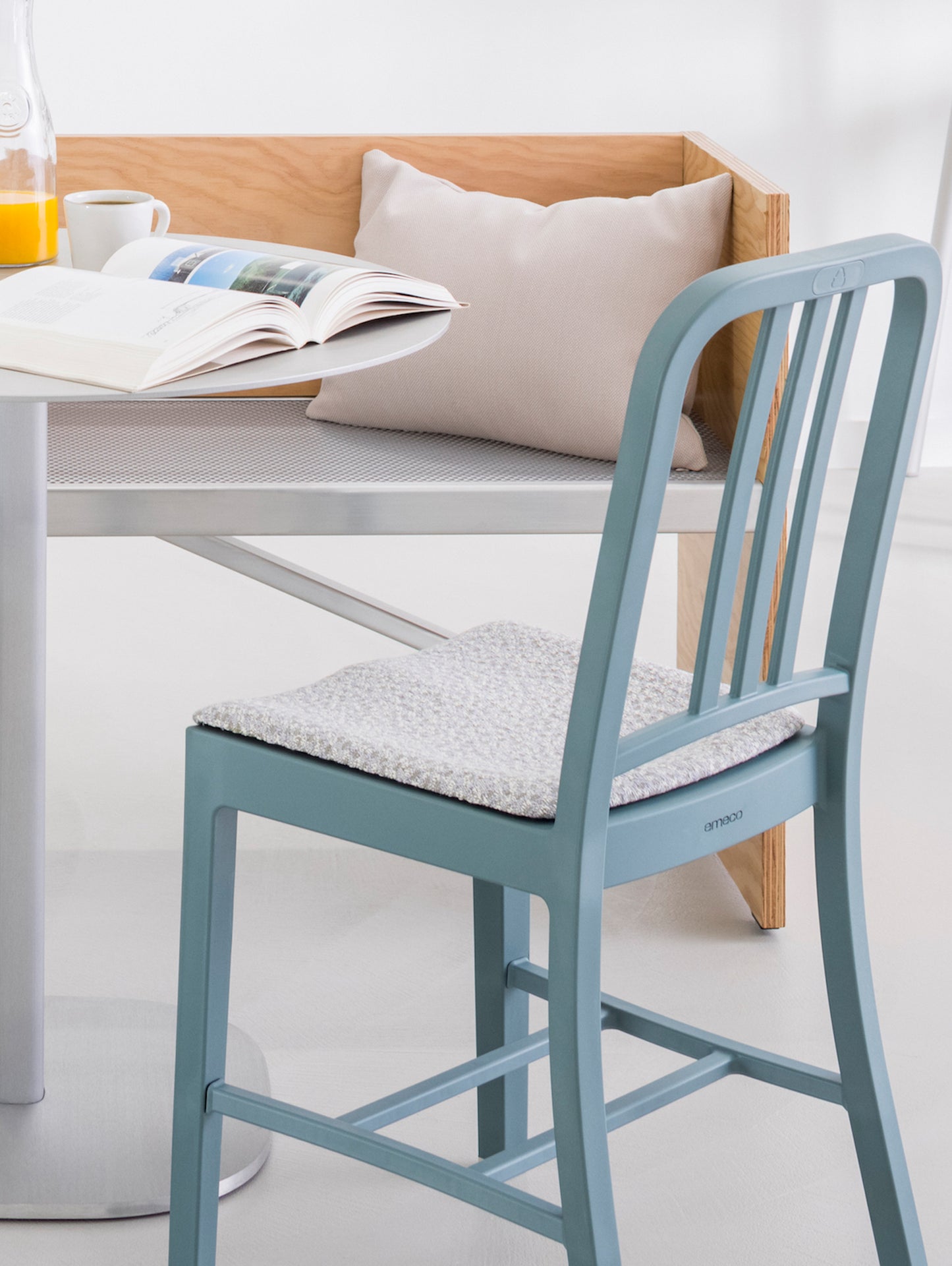 111 Navy Chair by Emeco - Light Blue