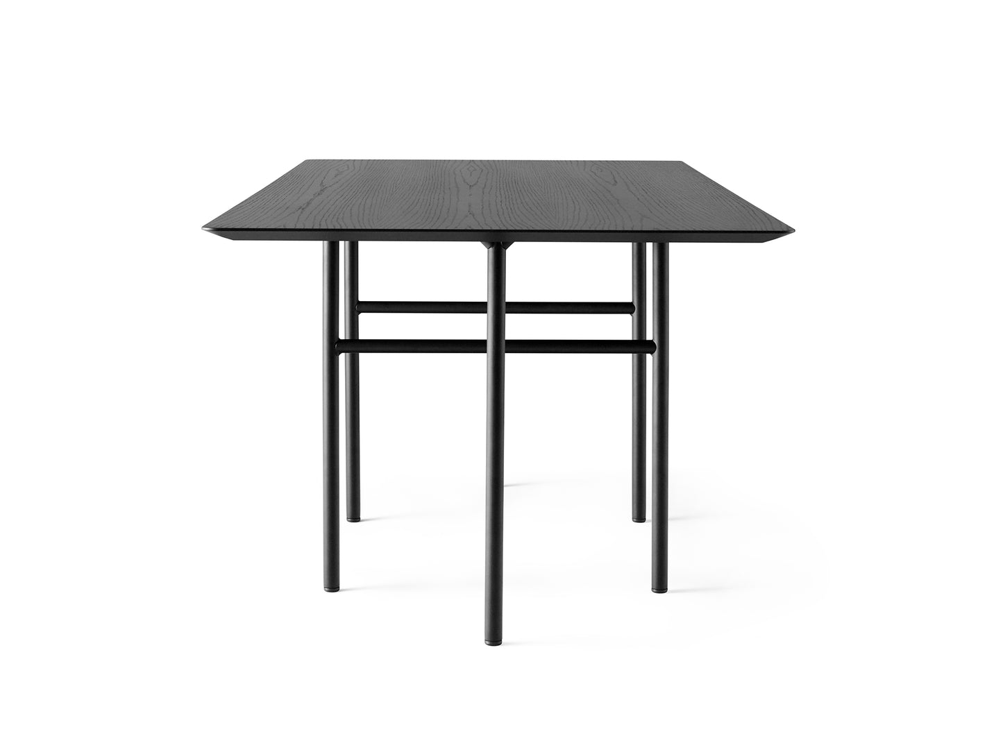 Snaregade Dining Table - Rectangular by Menu - Black Oak Veneer Tabletop / Black Steel Base