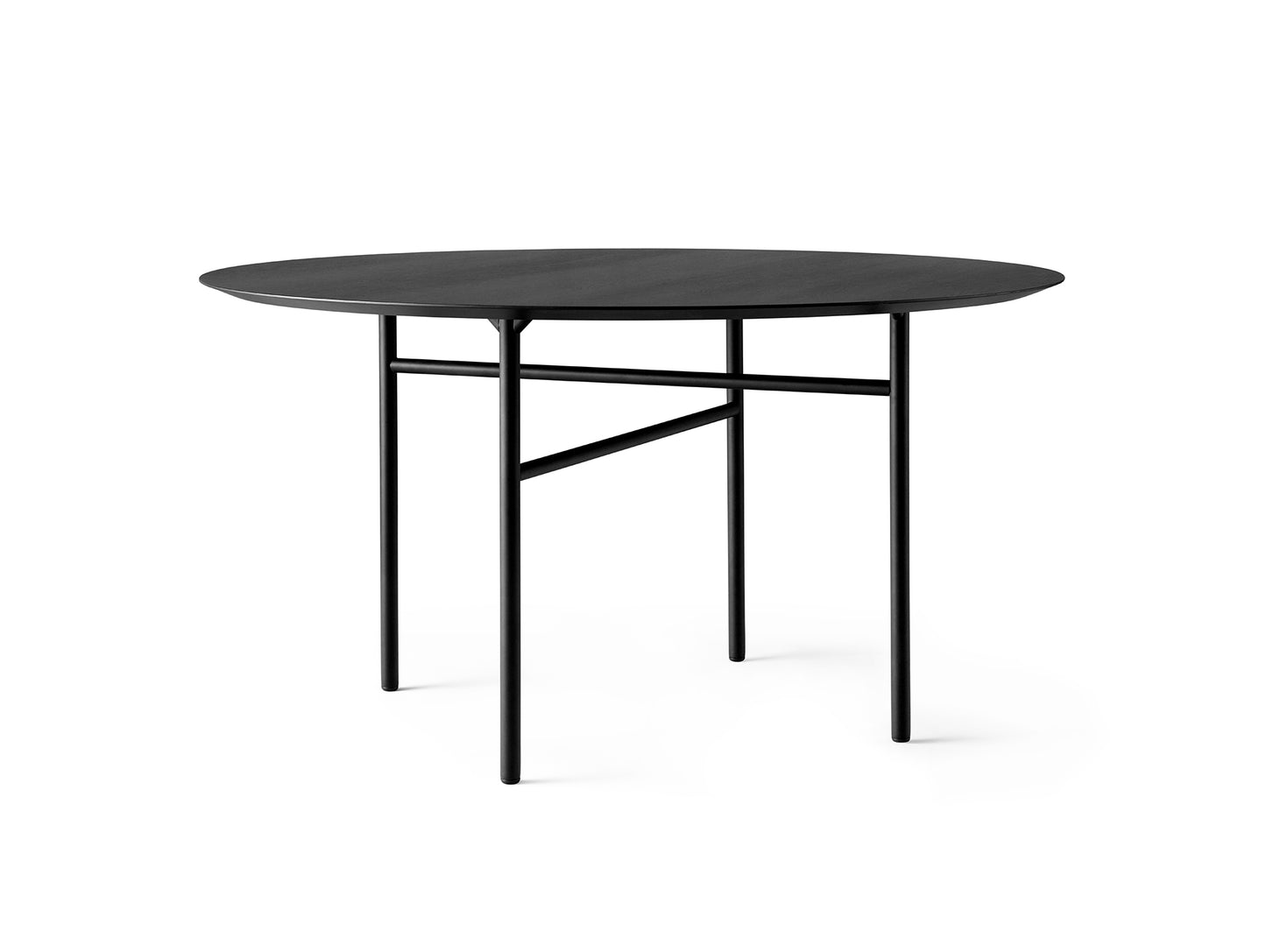 Snaregade Dining Table - Circle by Menu / D138 cm / Black Oak Veneer Tabletop / Black Steel Base