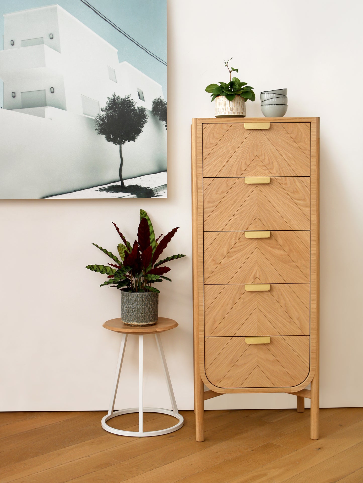 Marius Tall Chest of Drawers by Hartô - Natural Oak 