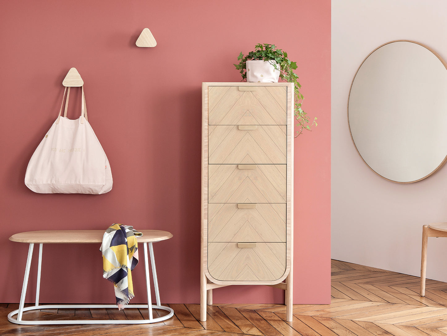 Marius Tall Chest of Drawers by Hartô - Natural Oak 