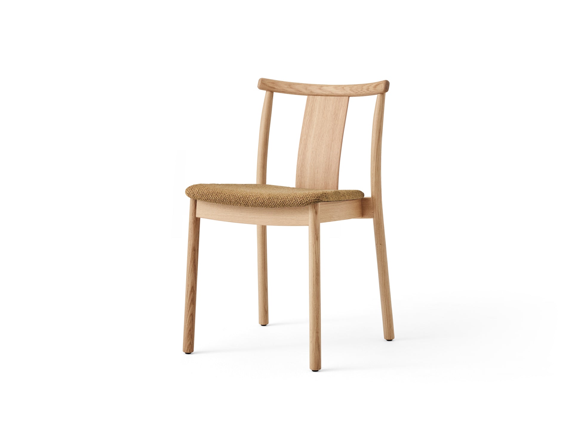 Merkur Dining Chair Upholstered by Menu - Without Armrest / Lacquered Oak / UK Boucle 05