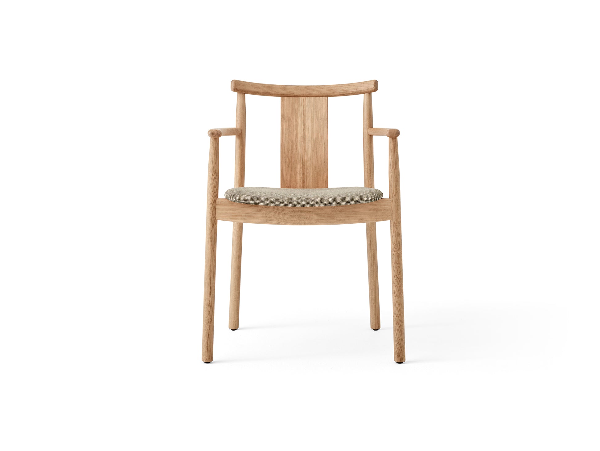 Merkur Dining Chair Upholstered by Menu - With Armrest / Lacquered Oak / Hallingdal 0200