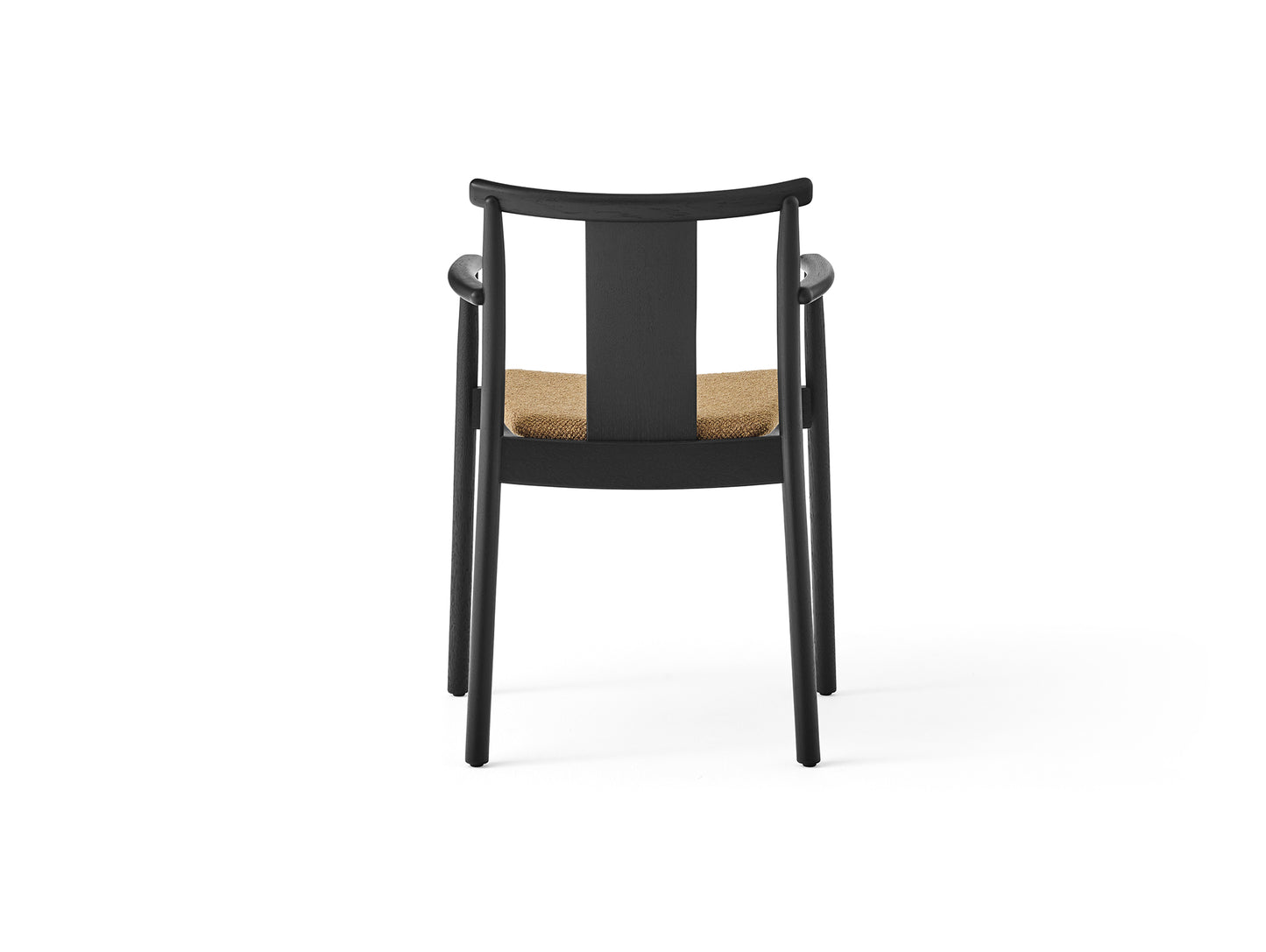 Merkur Dining Chair Upholstered by Menu - With Armrest / Black Lacquered Oak / UK Boucle 05