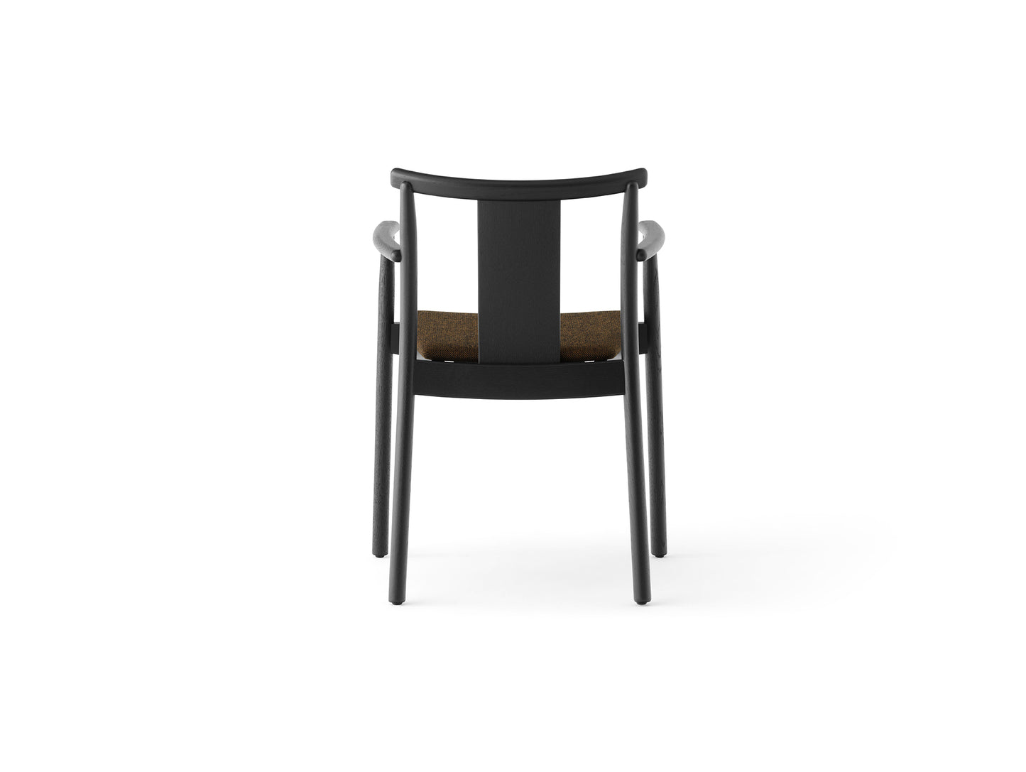 Merkur Dining Chair Upholstered by Menu - With Armrest / Black Lacquered Oak / Hallingdal 0370