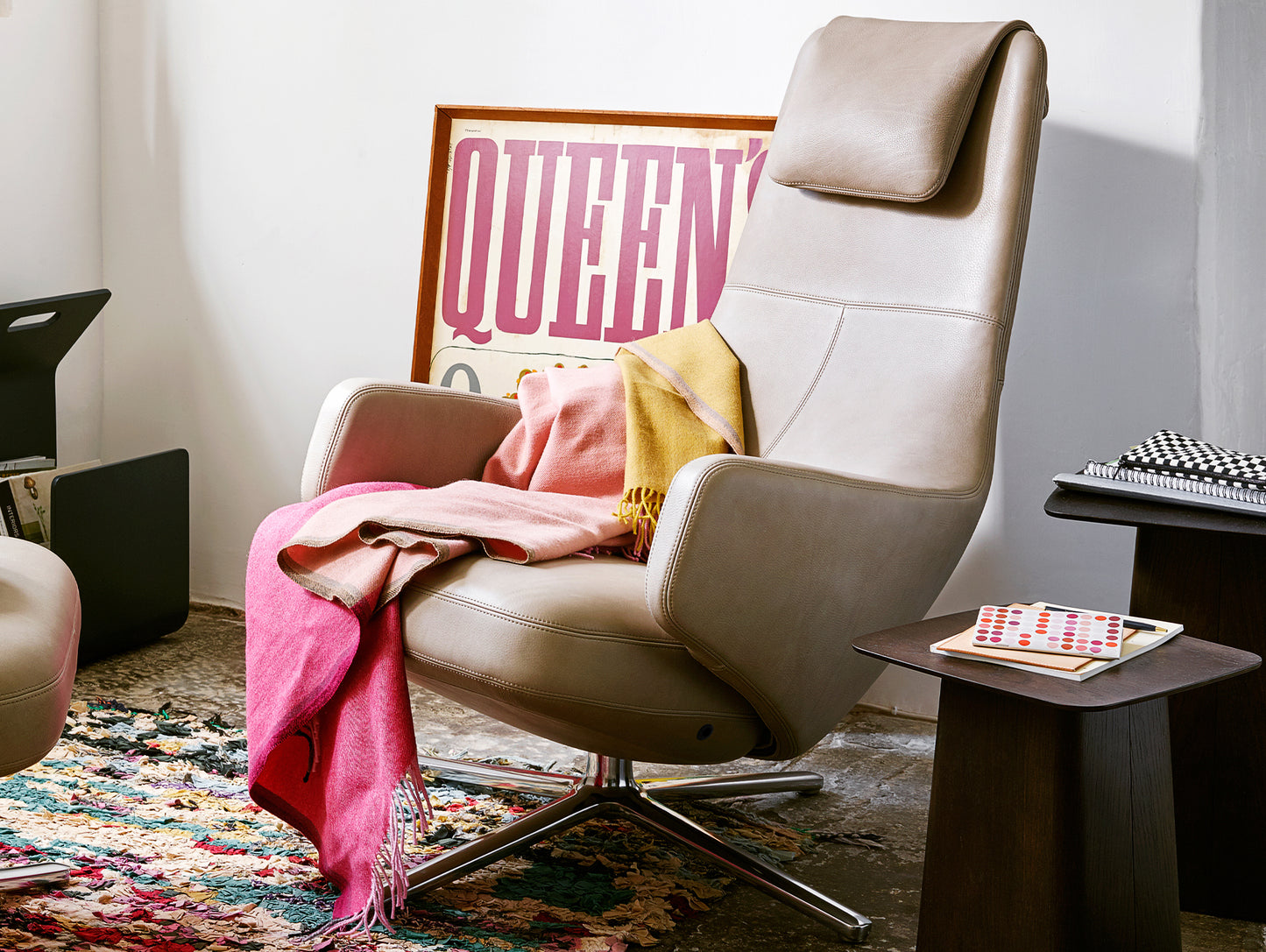 Wooden Side Table by Vitra - dark oak, protective vanish