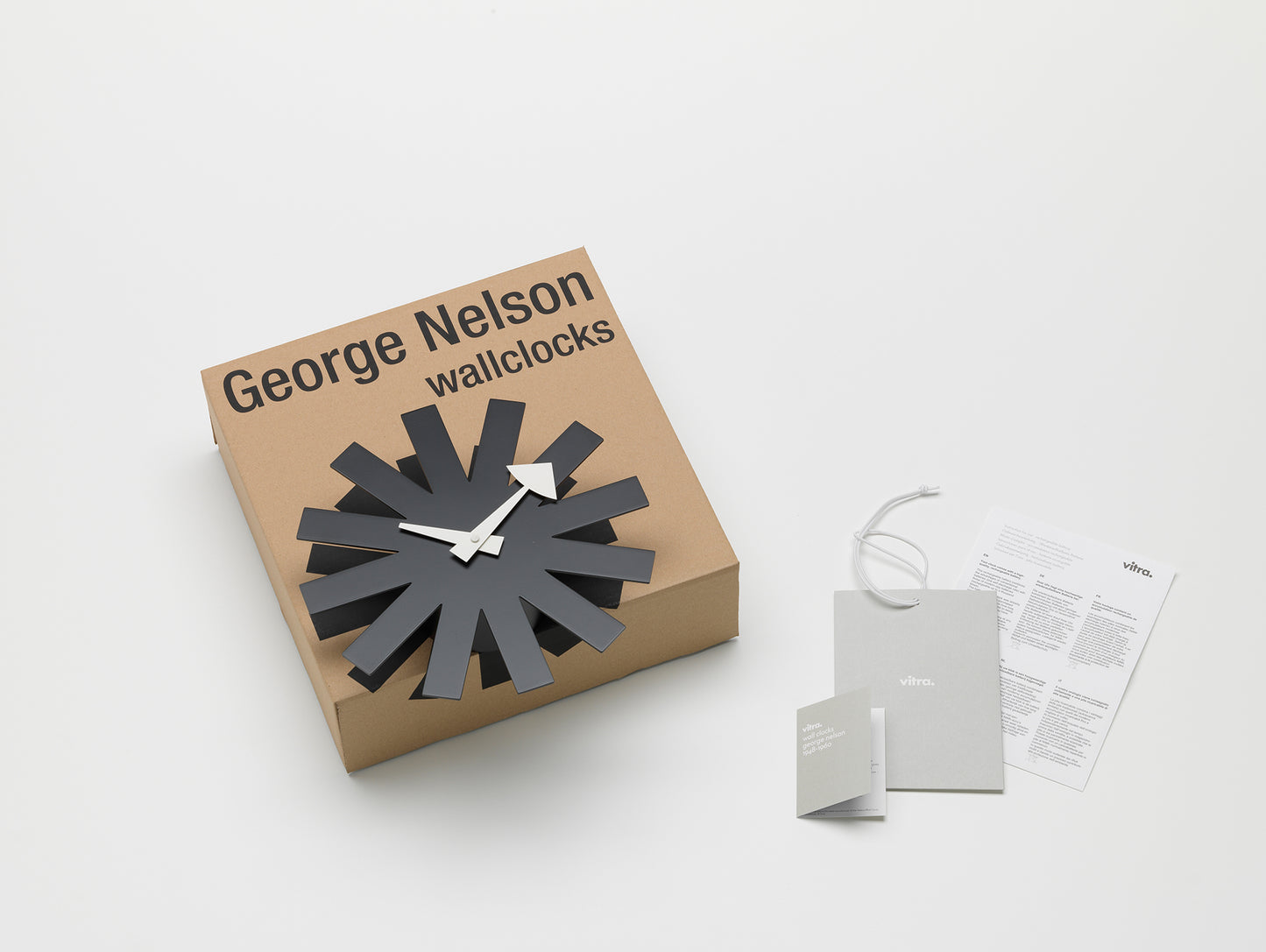 George Nelson Asterisk Wall Clock by Vitra - Black