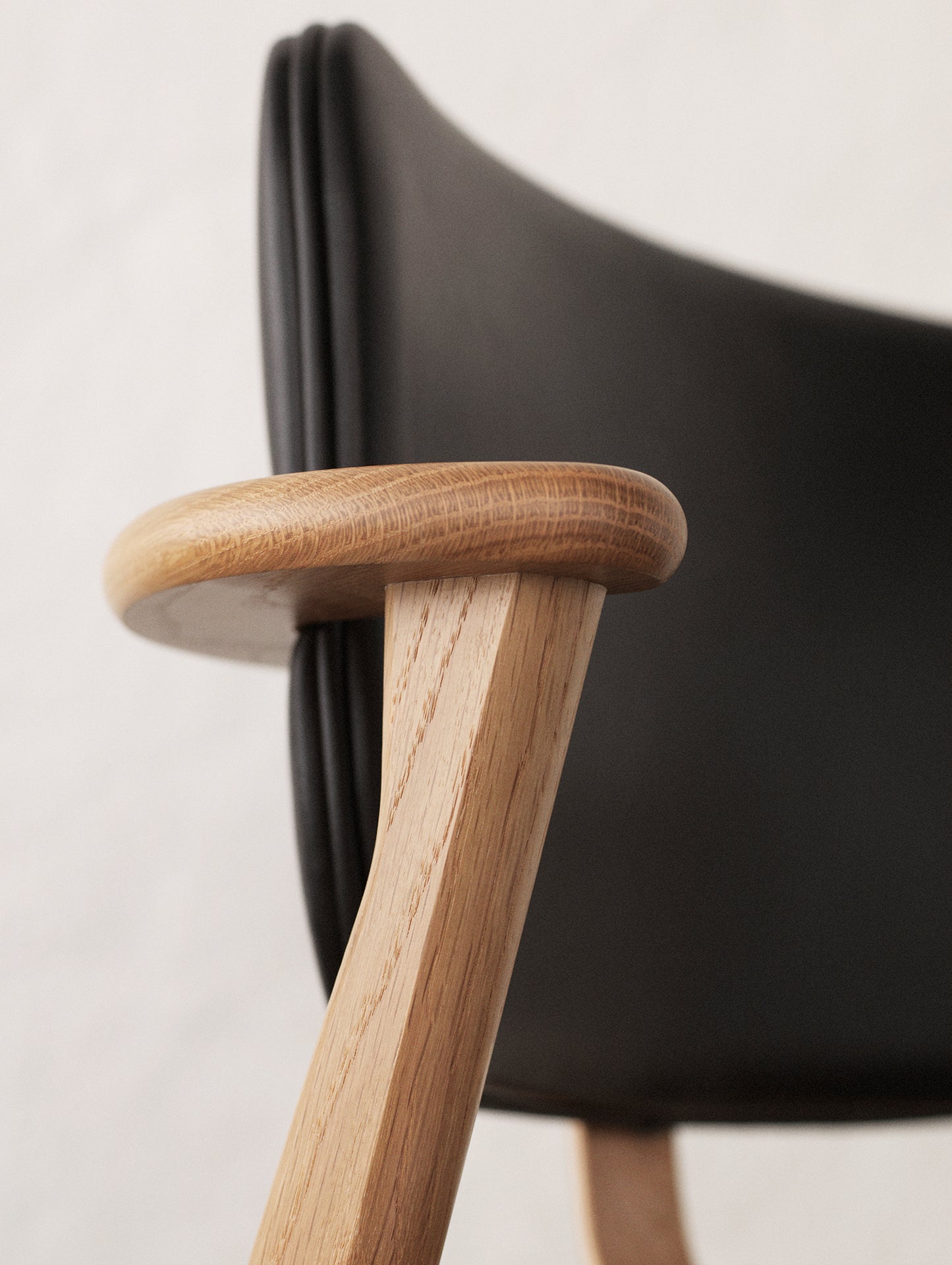 Domus Chair Upholstered by Artek - Frame: Lacquered Birch / Seat and Back: Black Prestige Leather