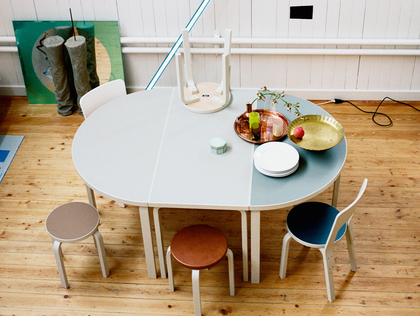 Aalto Table Half-Round by Artek