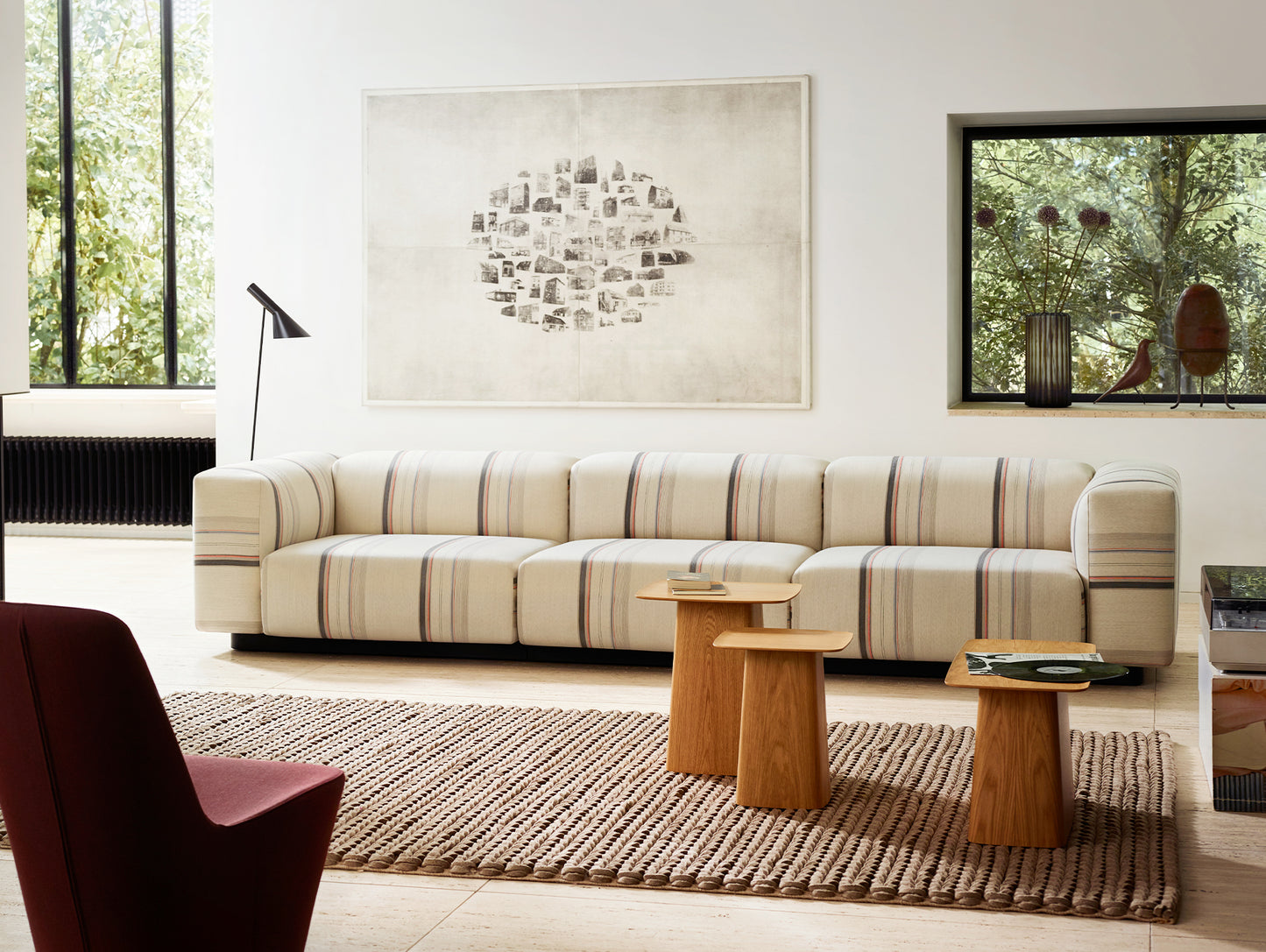 Wooden Side Table by Vitra - natural oak, with protective varnish
