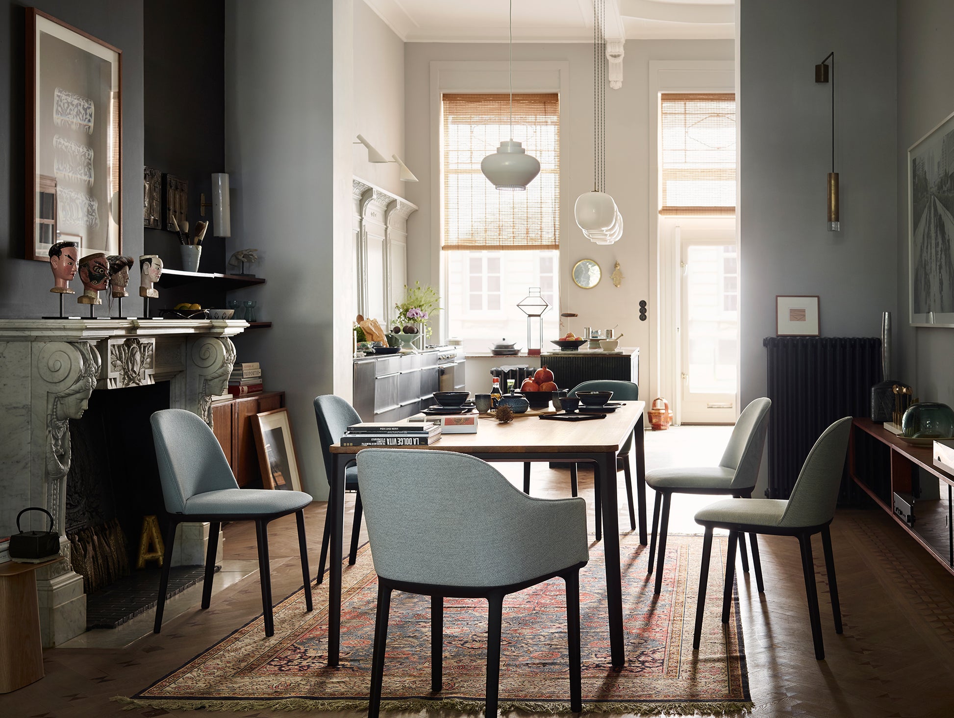 Plate Dining Table by Vitra - Dark Oak Tabletop