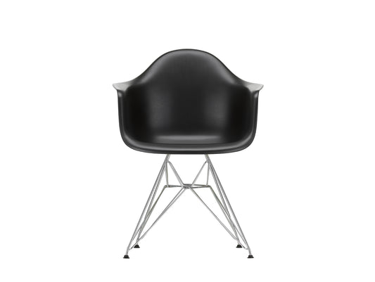 Eames DAR Plastic Armchair RE by Vitra - Deep Black Shell / Chrome Base