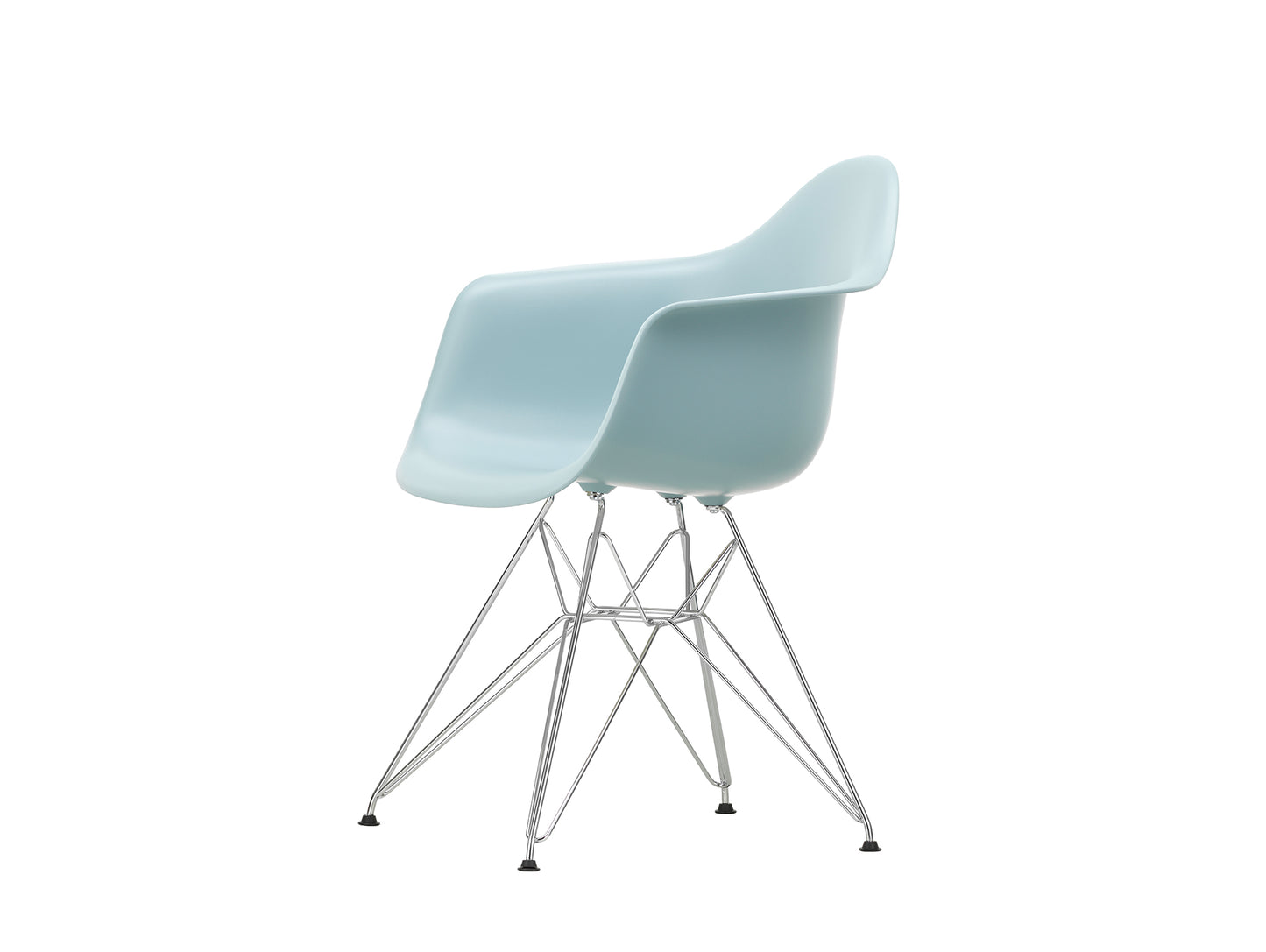 Eames DAR Plastic Armchair RE by Vitra - 23 Ice Grey Shell / Chrome Base