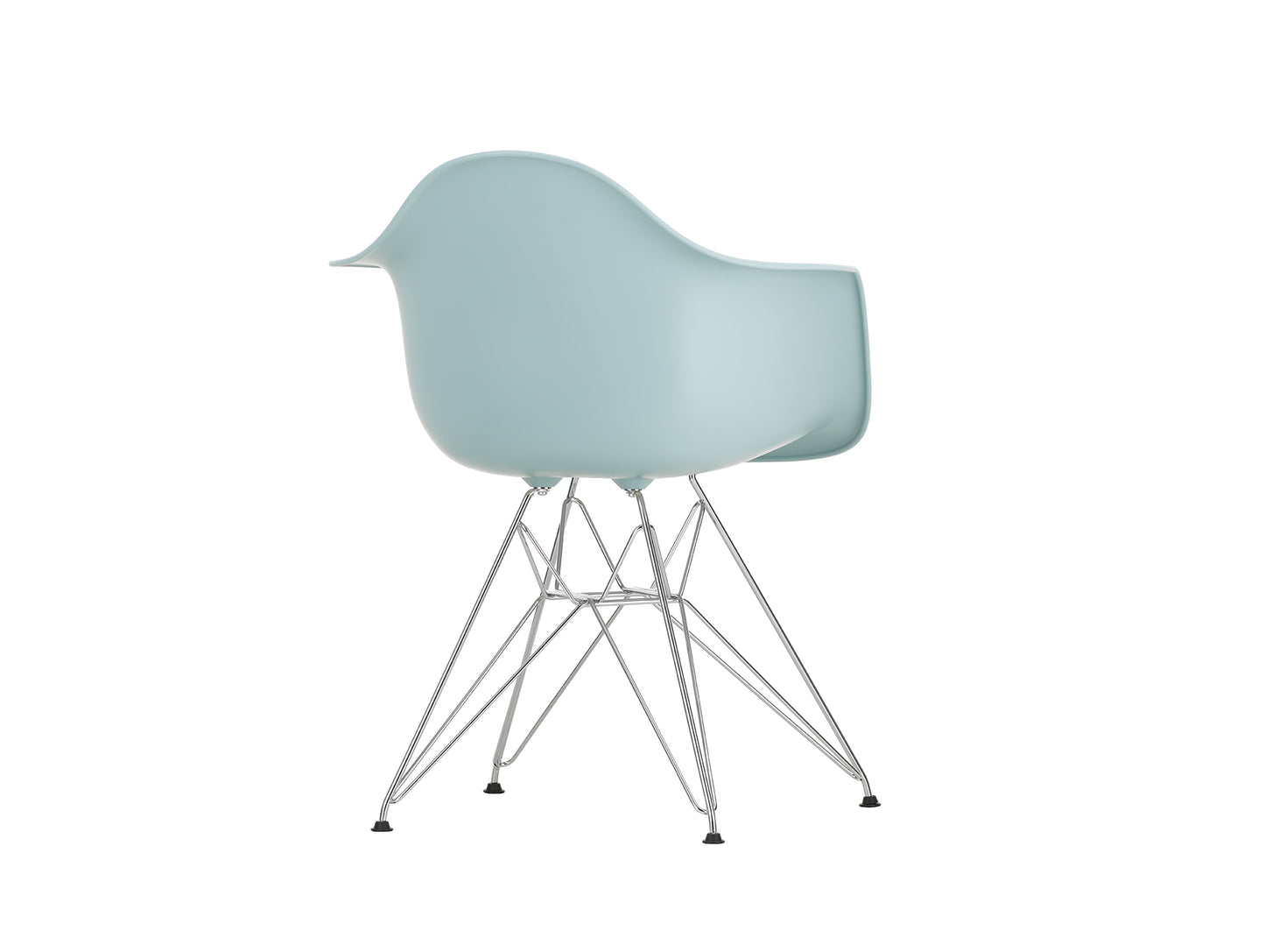 Eames DAR Plastic Armchair RE by Vitra - 23 Ice Grey Shell / Chrome Base