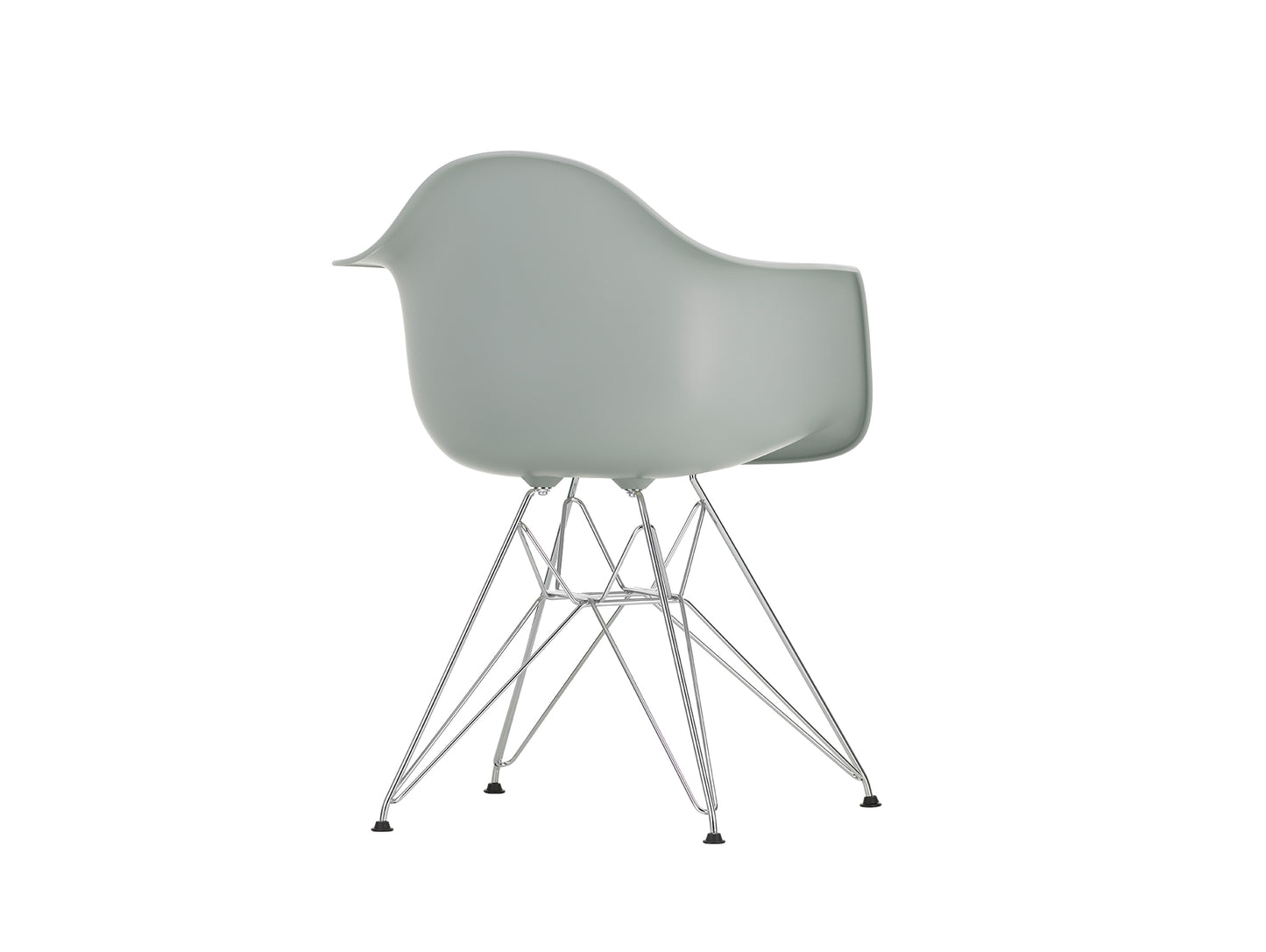 Eames DAR Plastic Armchair RE by Vitra - 24 Light Grey Shell / Chrome Base