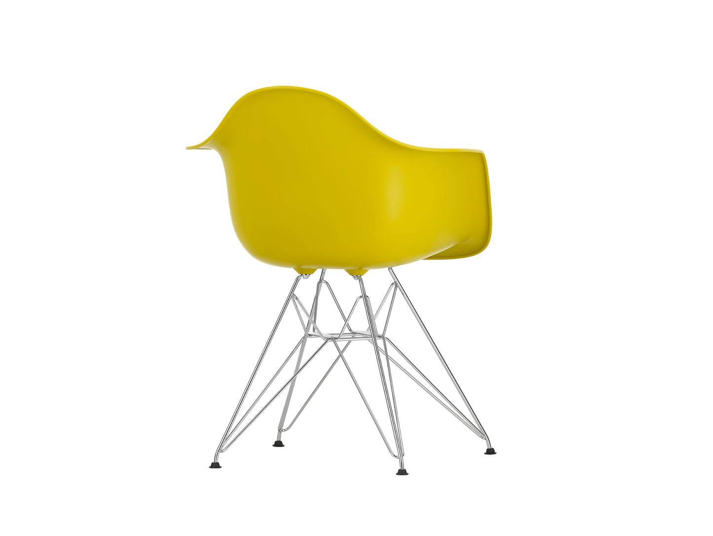 Eames DAR Plastic Armchair RE by Vitra - 34 Mustard Shell / Chrome Base