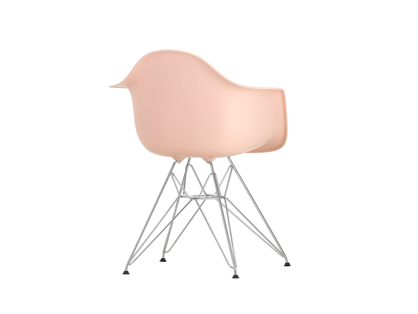 Eames DAR Plastic Armchair RE by Vitra - 41 Palerose Shell / Chrome Base