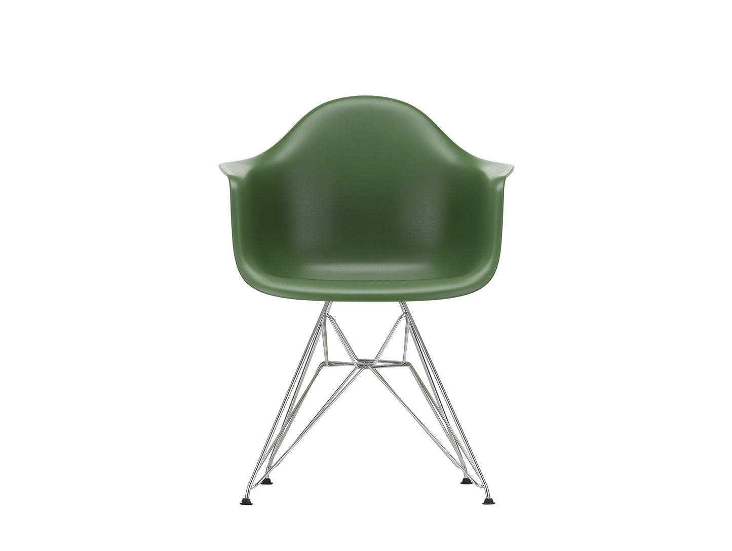 Eames DAR Plastic Armchair RE by Vitra -48 Forest Shell / Chrome Base