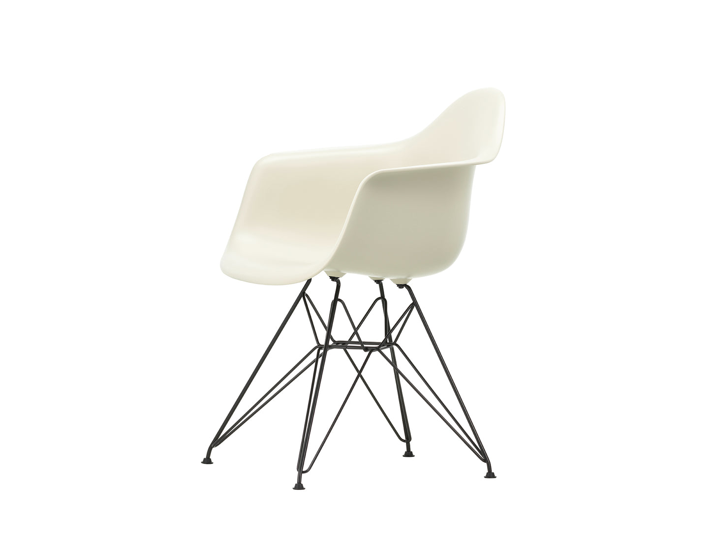 Eames DAR Plastic Armchair RE by Vitra - 11 Pebble Shell / Basic Dark Base