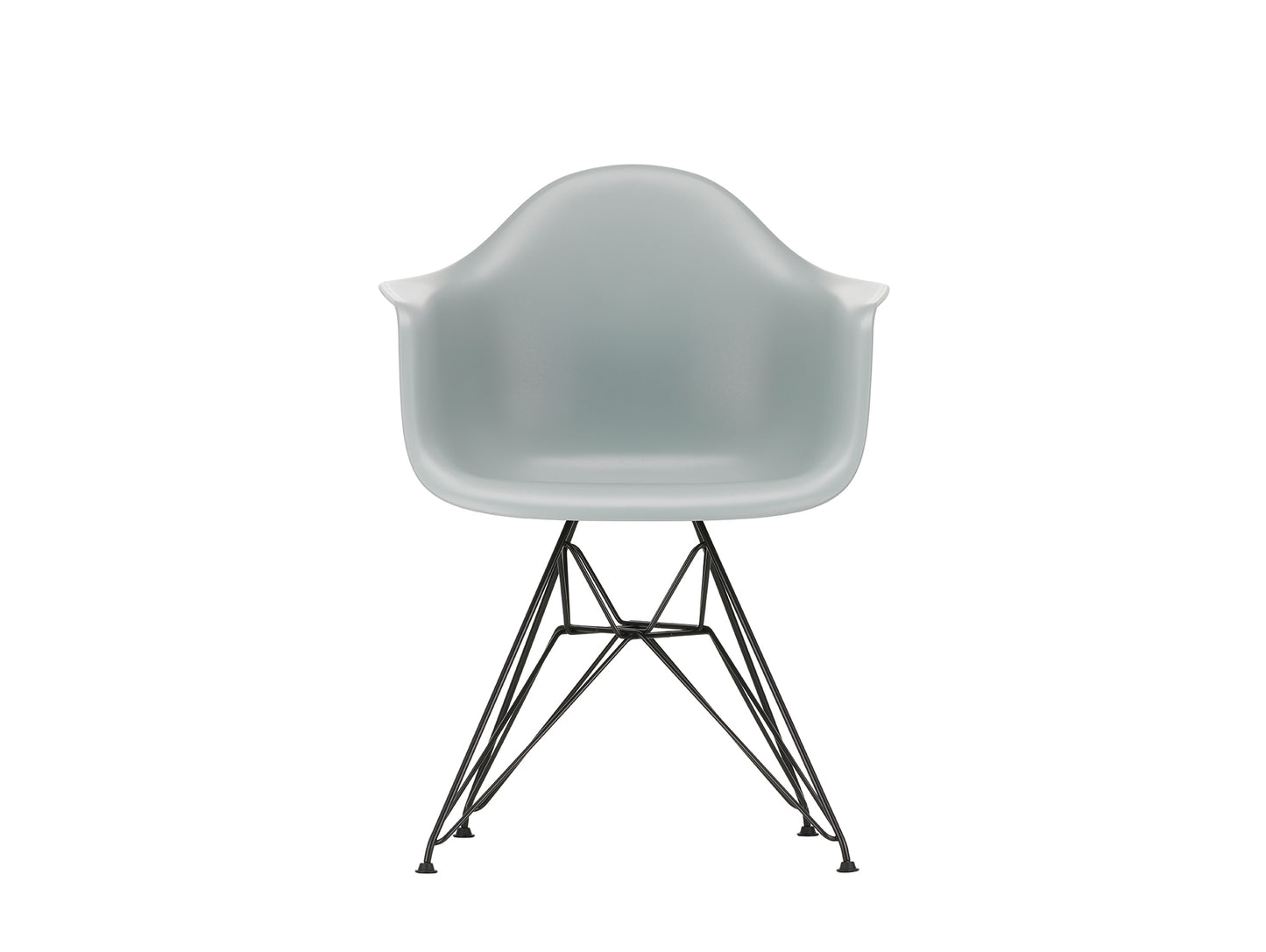 Eames DAR Plastic Armchair RE by Vitra - 24 Light Grey Shell / Basic Dark Base