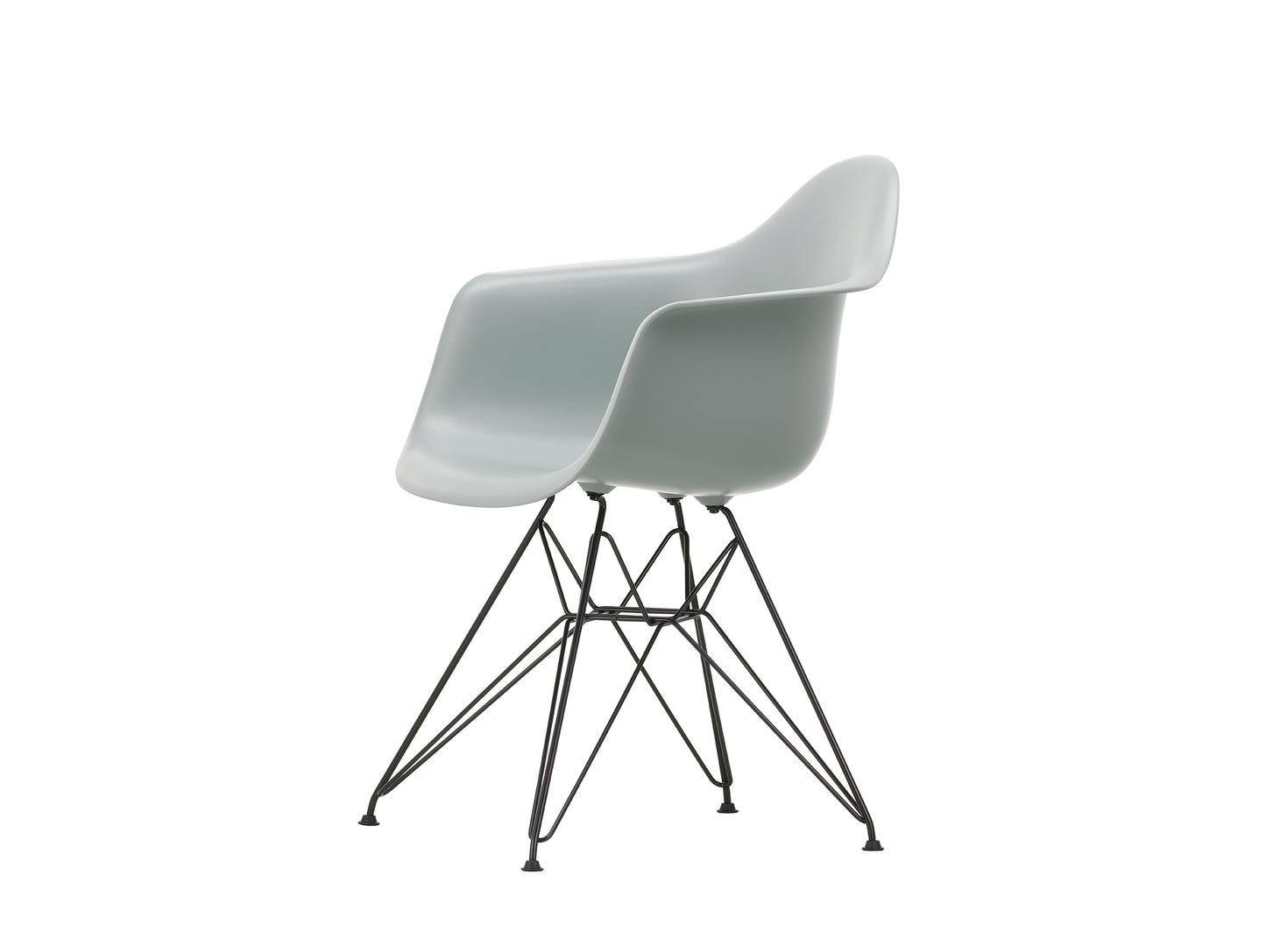 Eames DAR Plastic Armchair RE by Vitra -  24 Ice Grey Shell / Basic Dark Base