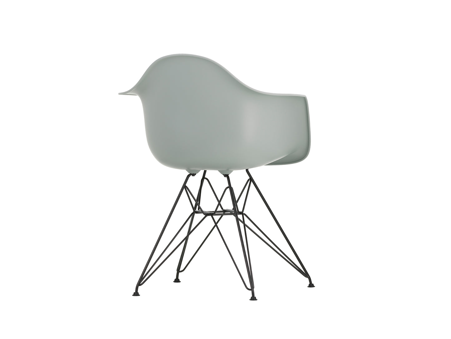 Eames DAR Plastic Armchair RE by Vitra - 24 Light Grey Shell / Basic Dark Base