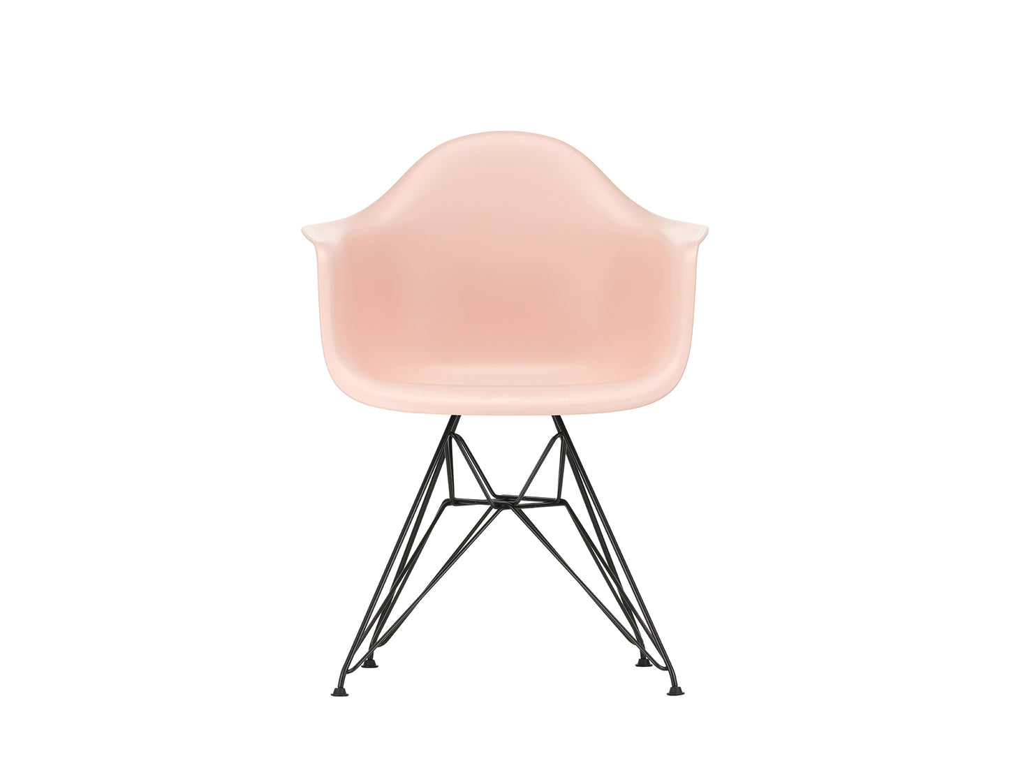 Eames DAR Plastic Armchair RE by Vitra - 41 Pale Rose Shell / Basic Dark Base