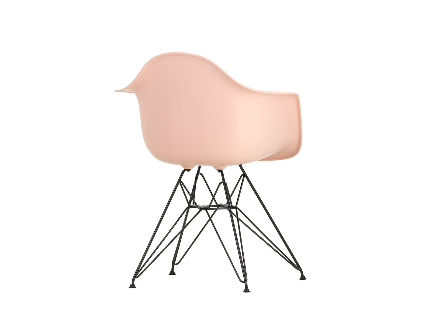 Eames DAR Plastic Armchair RE by Vitra - 41 Pale Rose Shell / Basic Dark Base