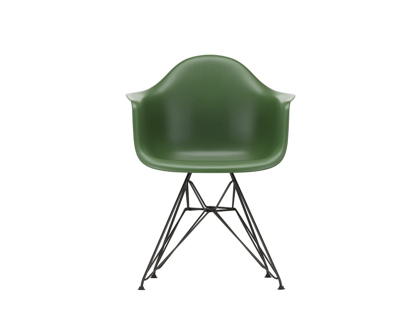 Eames DAR Plastic Armchair RE by Vitra - 48 Forest Shell / Basic Dark Base