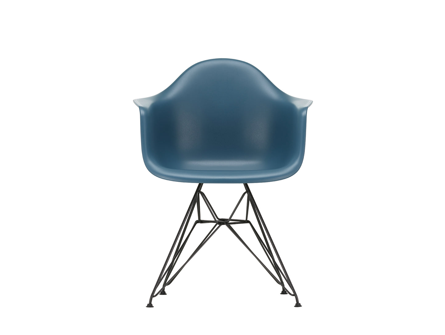 Eames DAR Plastic Armchair RE by Vitra - 83 Sea Blue Shell / Basic Dark Base