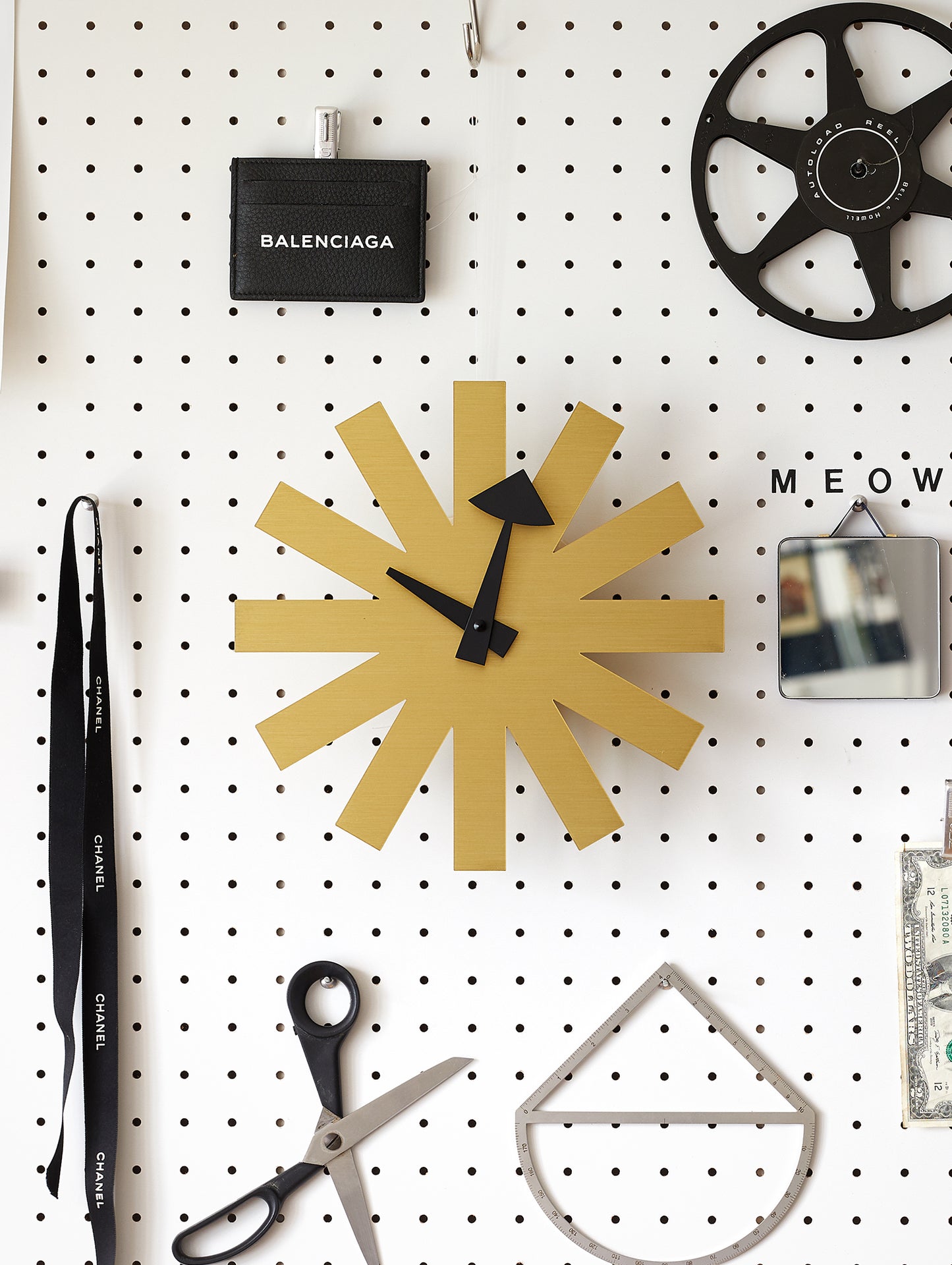 George Nelson Asterisk Wall Clock by Vitra - Brass