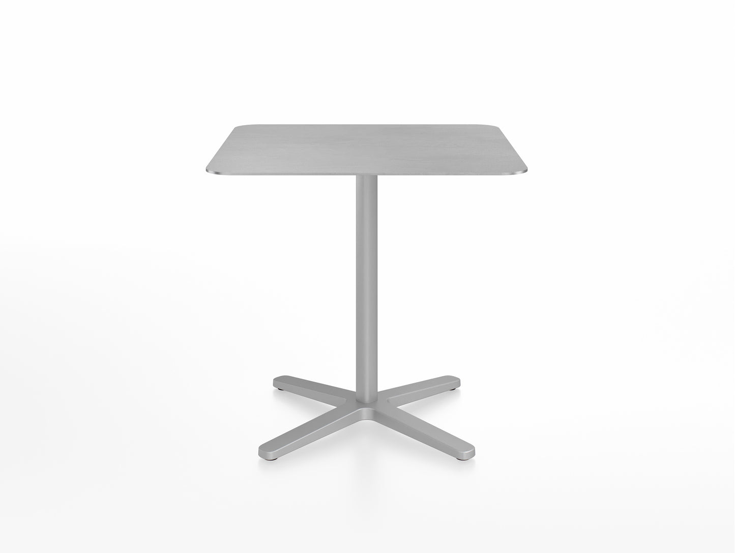 2 Inch Outdoor Cafe Table - X Base by Emeco - Aluminium Top / Aluminium Base / 76x76