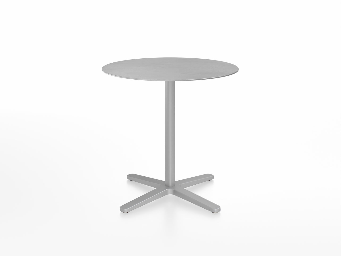 2 Inch Outdoor Cafe Table - X Base by Emeco - Aluminium Top / Aluminium Base / Diameter 76