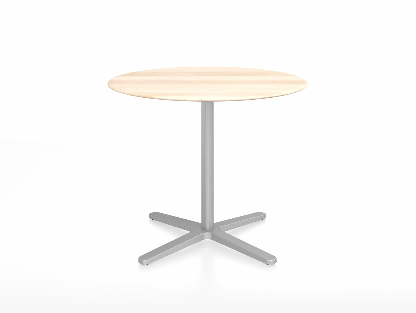 2 Inch Outdoor Cafe Table - X Base by Emeco - Accoya Wood Top / Aluminium Base / Diameter 91