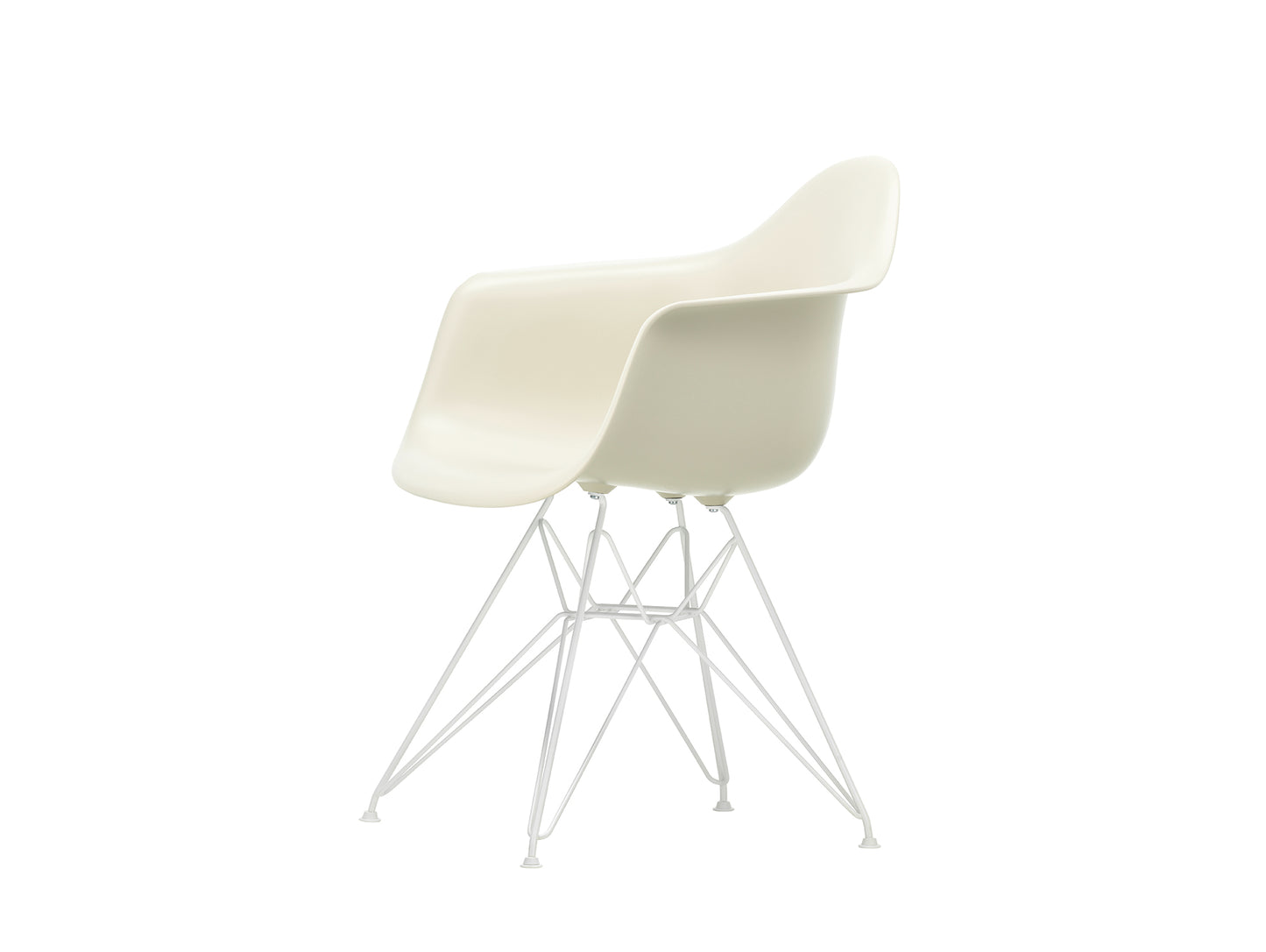 Eames DAR Plastic Armchair RE by Vitra - 11 Pebble Shell / White Base