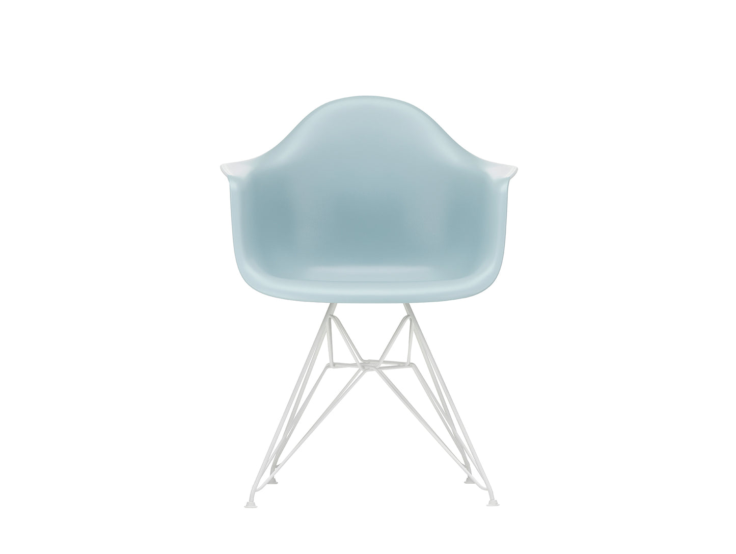 Eames DAR Plastic Armchair RE by Vitra - 23 Ice Grey Shell / White Base