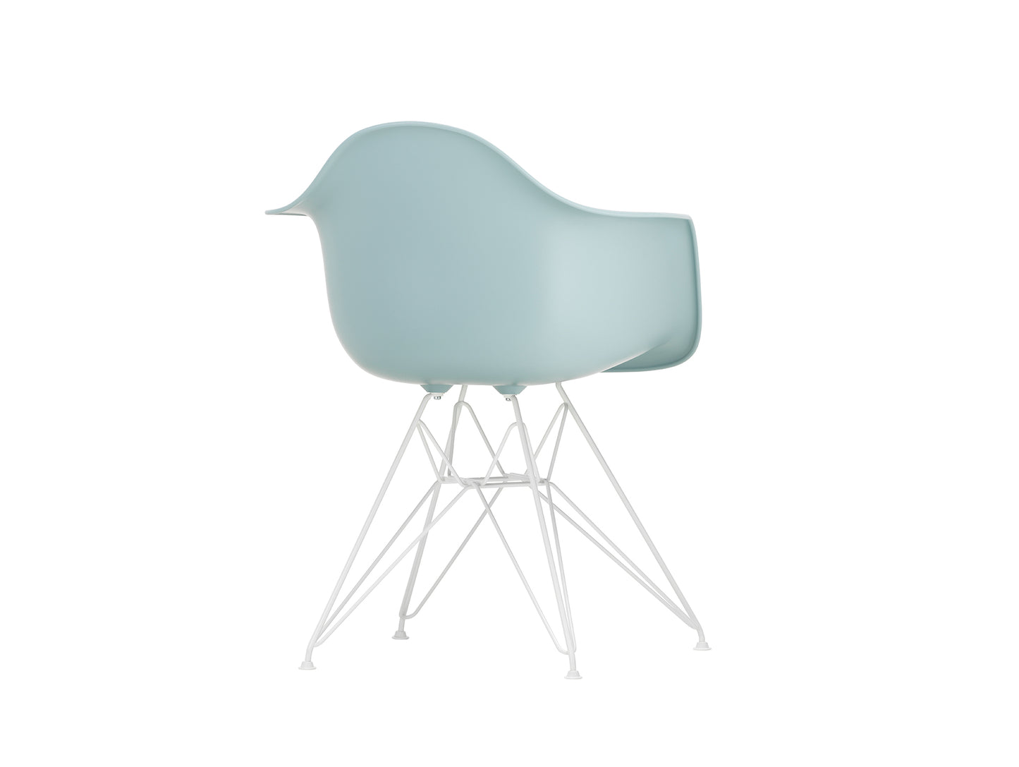 Eames DAR Plastic Armchair RE by Vitra - 23 Ice Grey Shell / White Base