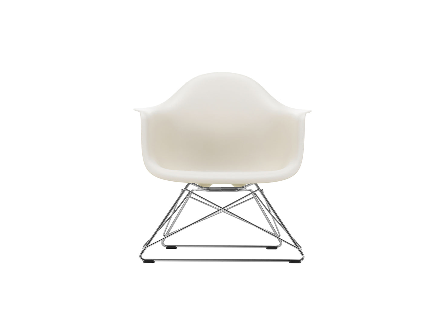 Eames Plastic Armchair LAR by Vitra - Pebble 11 Shell / Chrome-Plated Steel Base