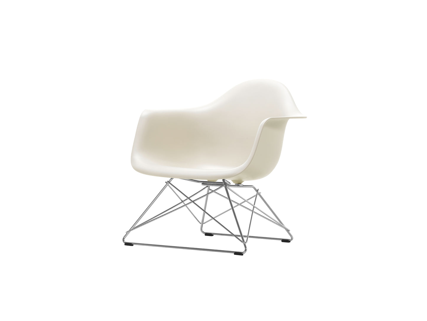 Eames Plastic Armchair LAR by Vitra - Pebble 11 Shell / Chrome-Plated Steel Base