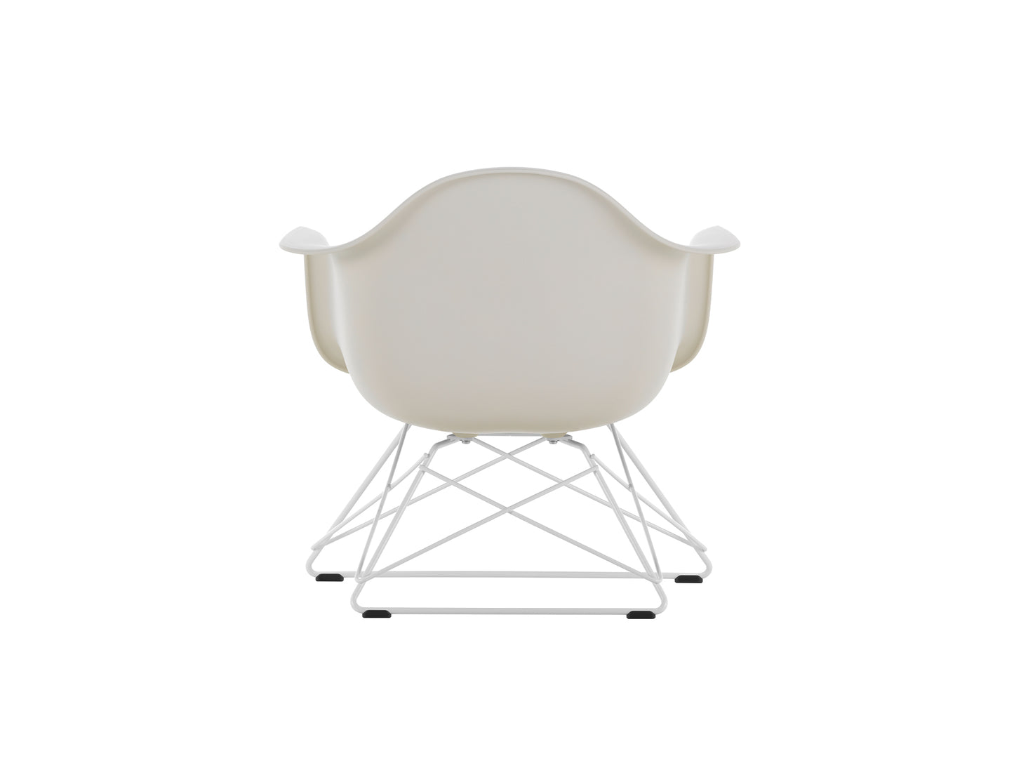 Eames Plastic Armchair LAR by Vitra - Pebble 11 Shell / White Powder-Coated Steel