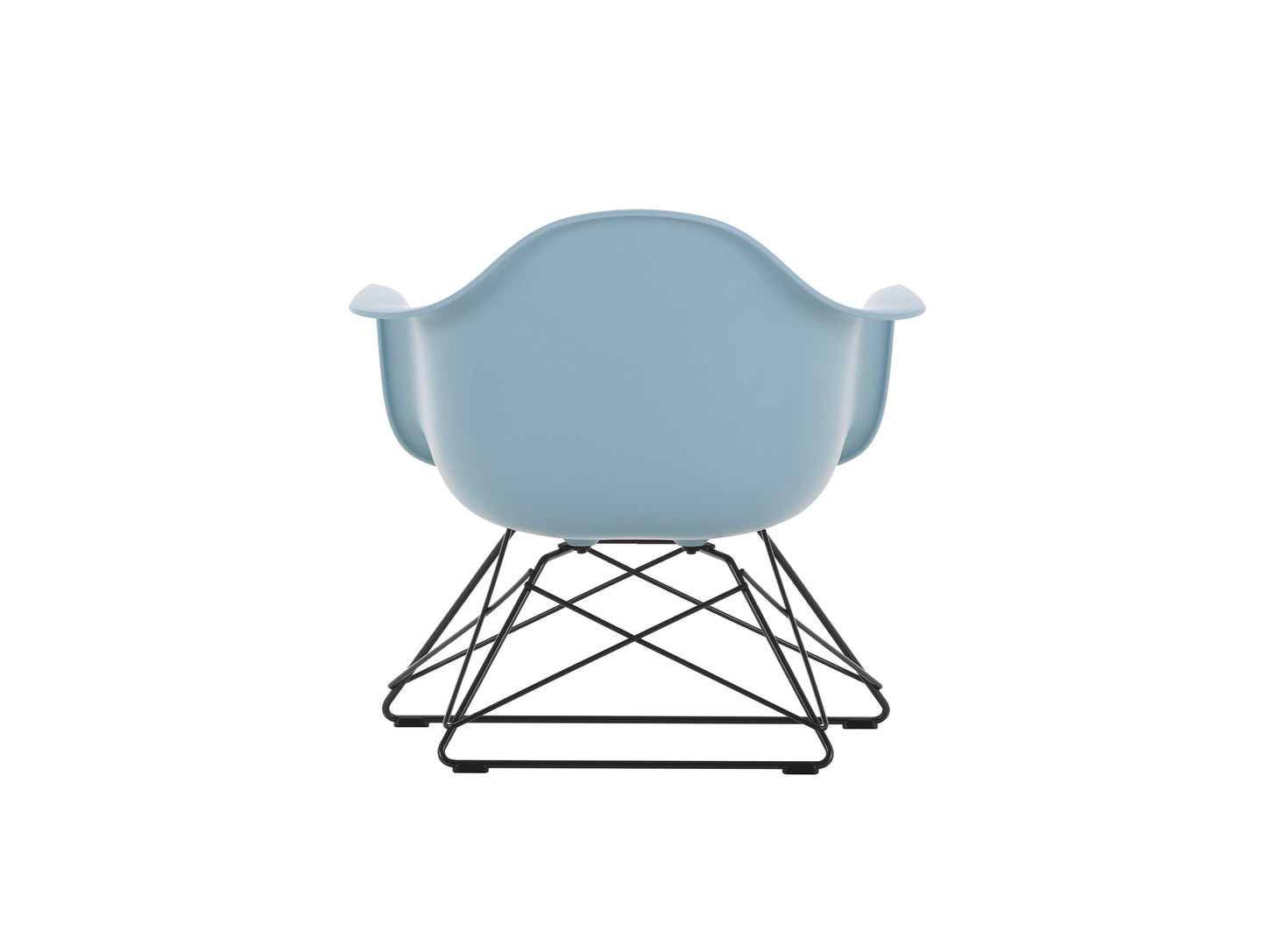 Eames Plastic Armchair LAR by Vitra - Ice Grey 23 Shell / Basic Dark Powder-Coated Steel Base