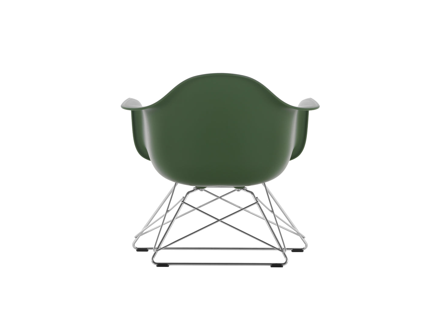 Eames Plastic Armchair LAR by Vitra - Forest 48 Shell / Chrome-Plated Steel Base