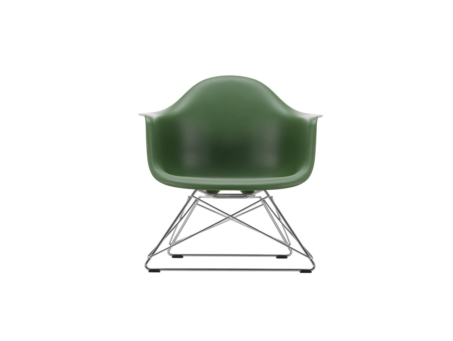 Eames Plastic Armchair LAR by Vitra - Forest 48 Shell / Chrome-Plated Steel Base